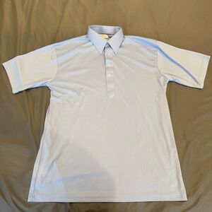 Collars And Co Polo Shirt Mens Large Blue Short Sleeve Dress Collar
